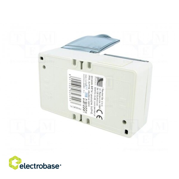 Connector: AC supply | socket | 2P+PE | 250VAC | 16A | grey | PIN: 3 | IP44 paveikslėlis 8