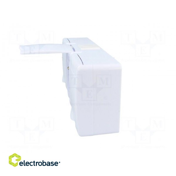 Connector: AC supply | socket | 2P+PE | 250VAC | 16A | white | PIN: 3 | IP44 фото 2