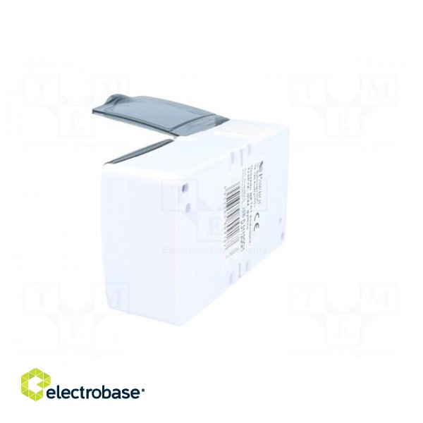 Connector: AC supply | socket | 2P+PE | 250VAC | 16A | white | PIN: 3 | IP44 image 4