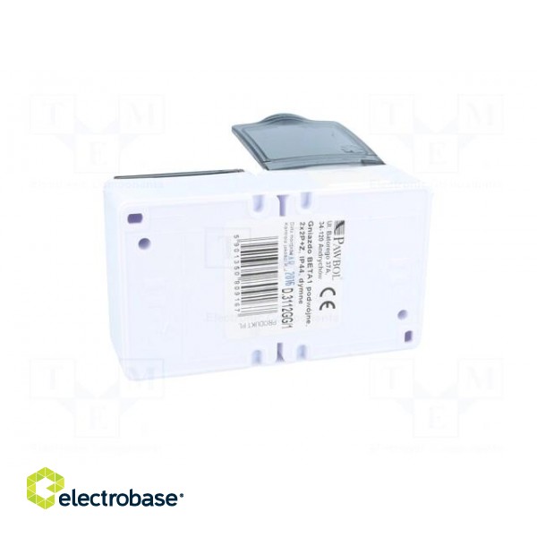 Connector: AC supply | socket | 2P+PE | 250VAC | 16A | white | PIN: 3 | IP44 image 5