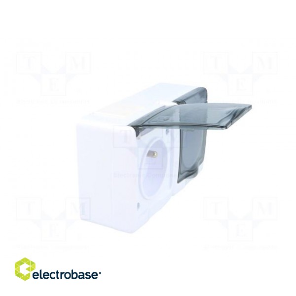 Connector: AC supply | socket | 2P+PE | 250VAC | 16A | white | PIN: 3 | IP44 image 8