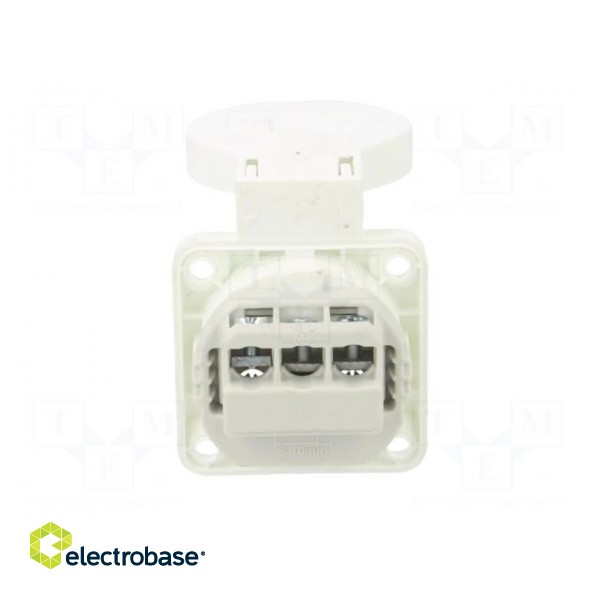 Connector: AC supply | socket | 2P+PE | 250VAC | 16A | white | PIN: 3 | IP54 image 5