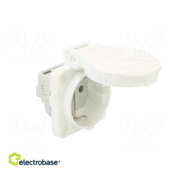 Connector: AC supply | socket | 2P+PE | 250VAC | 16A | white | PIN: 3 | IP54 paveikslėlis 8