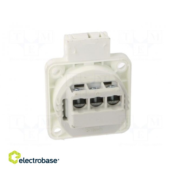 Connector: AC supply | socket | 2P+PE | 250VAC | 16A | white | PIN: 3 | IP54 image 5