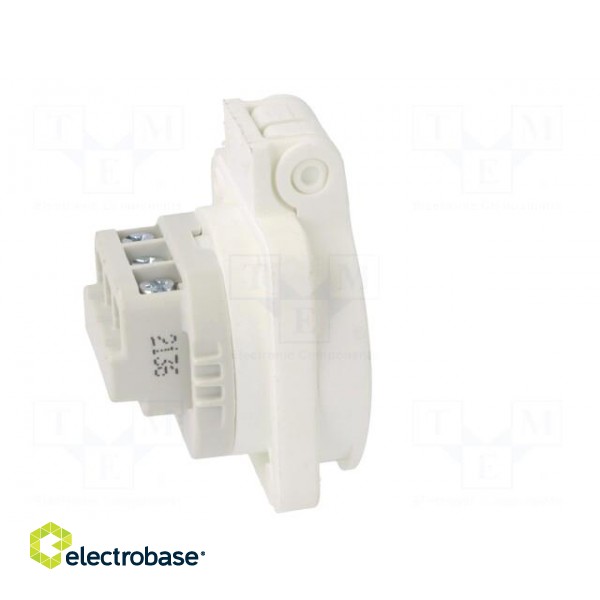 Connector: AC supply | socket | 2P+PE | 250VAC | 16A | white | PIN: 3 | IP54 image 7