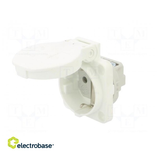 Connector: AC supply | socket | 2P+PE | 250VAC | 16A | white | PIN: 3 | IP54 image 2