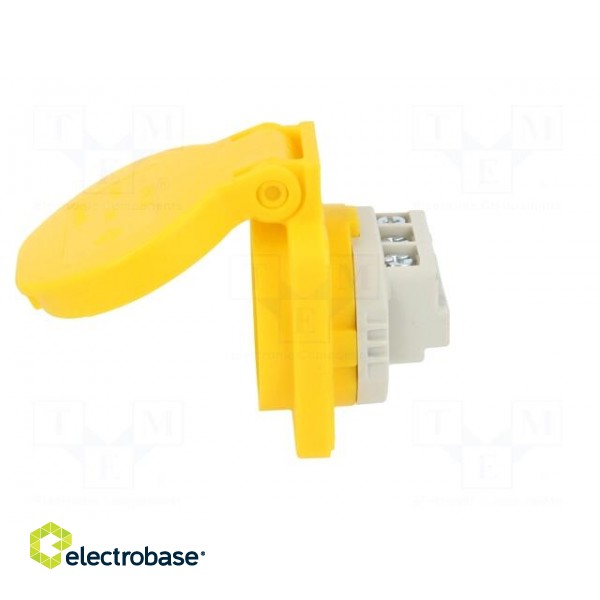 Connector: AC supply | socket | 2P+PE | 250VAC | 16A | yellow | PIN: 3 image 3