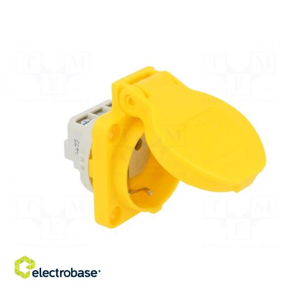 Connector: AC supply | socket | 2P+PE | 250VAC | 16A | yellow | PIN: 3 image 8