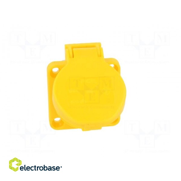 Connector: AC supply | socket | 2P+PE | 250VAC | 16A | yellow | PIN: 3 image 9