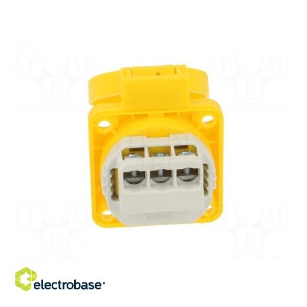 Connector: AC supply | socket | 2P+PE | 250VAC | 16A | yellow | PIN: 3 paveikslėlis 5