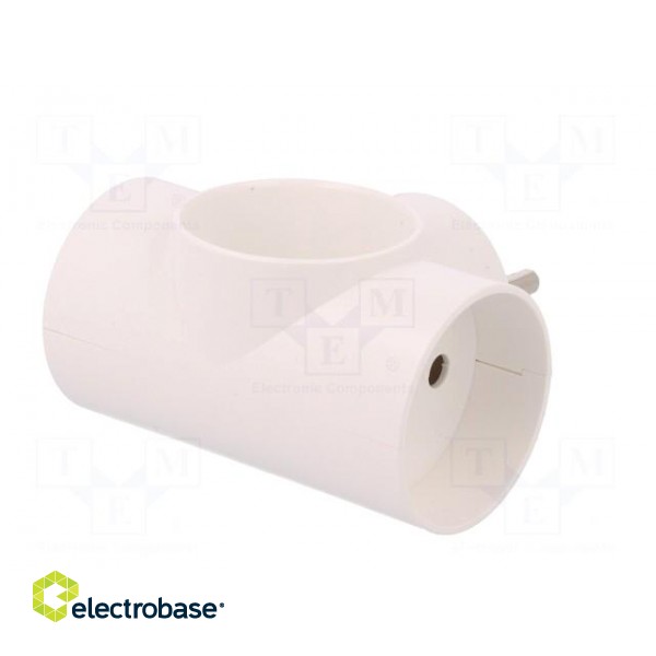 Connector: AC supply | splitter | 2P | 250VAC | 16A | Type: round | white image 6
