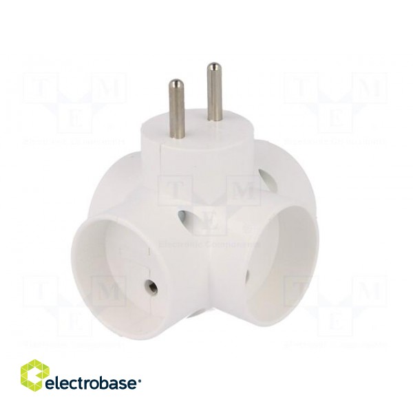 Connector: AC supply | splitter | 2P | Type: round | white paveikslėlis 8
