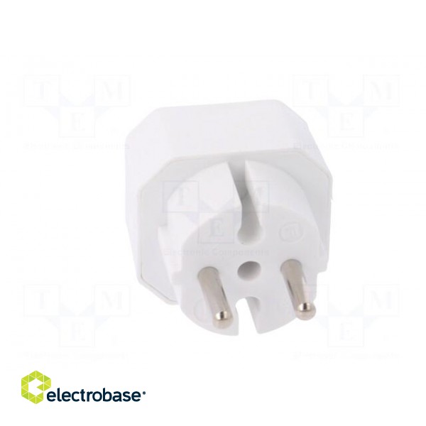 Connector: AC supply | splitter | 2P | Type: round,flat | white image 5