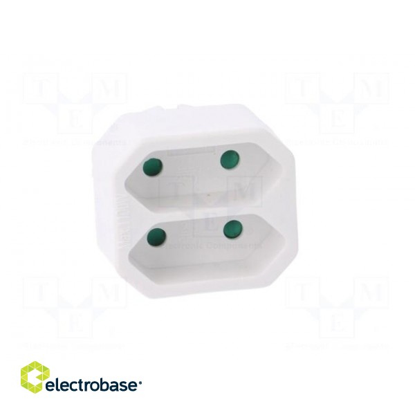 Connector: AC supply | splitter | 2P | Type: round,flat | white image 9