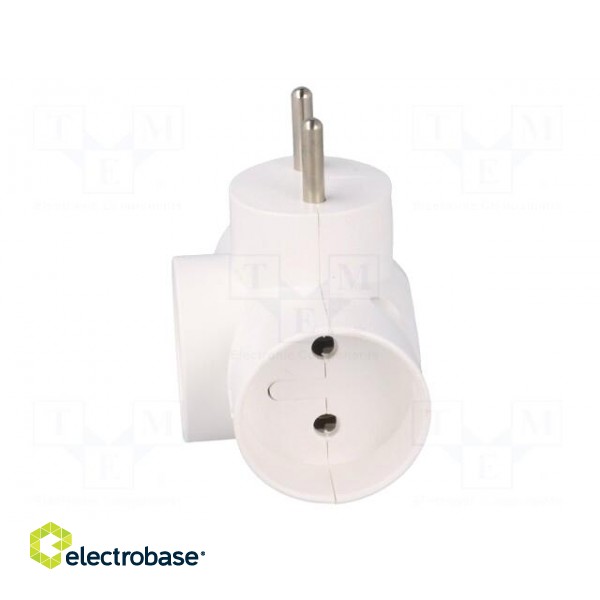 Connector: AC supply | splitter | 2P | Type: round,with backlight фото 3