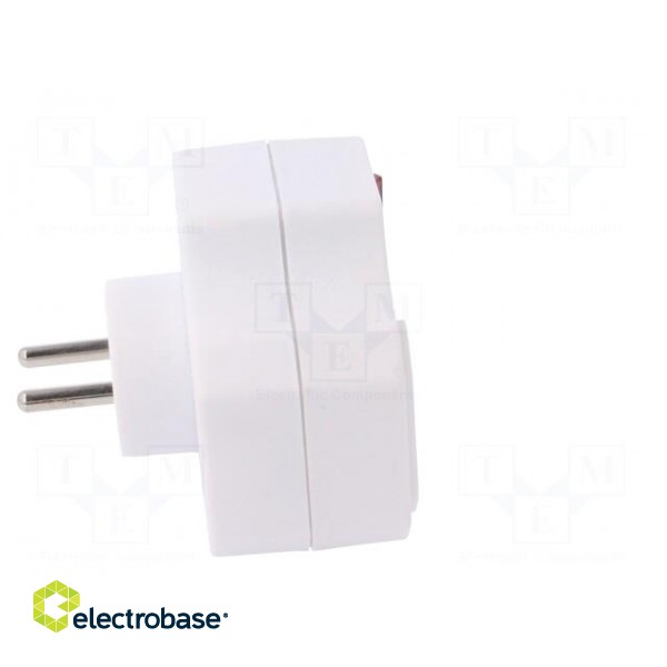 Connector: AC supply | splitter | 2P+PE | 230VAC | white paveikslėlis 7