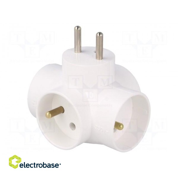 Connector: AC supply | splitter | 2P+PE | Type: round,with earthing image 1