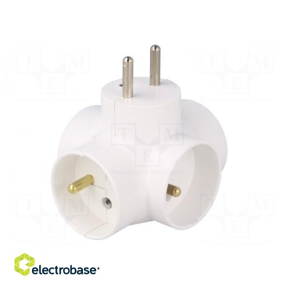 Connector: AC supply | splitter | 2P+PE | Type: round,with earthing image 8