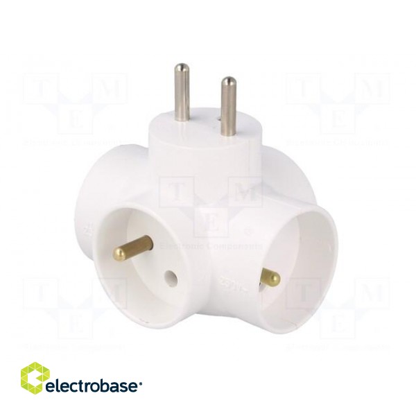 Connector: AC supply | splitter | 2P+PE | Type: round,with earthing image 2