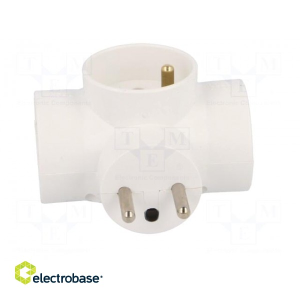 Connector: AC supply | splitter | 2P+PE | white | Output: 3x socket image 9