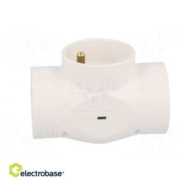 Connector: AC supply | splitter | 2P+PE | white | Output: 3x socket paveikslėlis 5