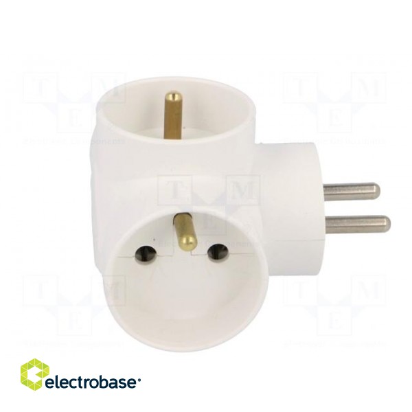 Connector: AC supply | splitter | 2P+PE | white | Output: 3x socket paveikslėlis 7