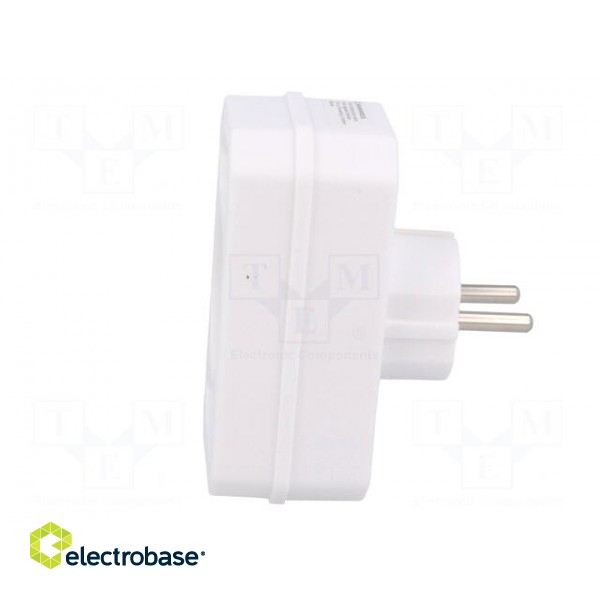 Plug socket strip: protective | Sockets: 3 | Colour: white paveikslėlis 3