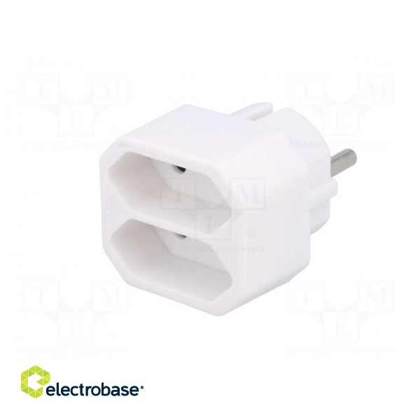 Plug socket strip: protective | Sockets: 2 | Colour: white image 2