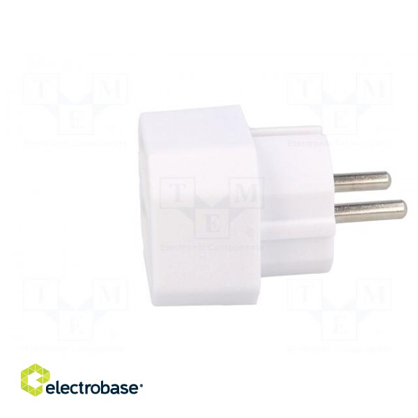 Plug socket strip: protective | Sockets: 2 | Colour: white фото 3