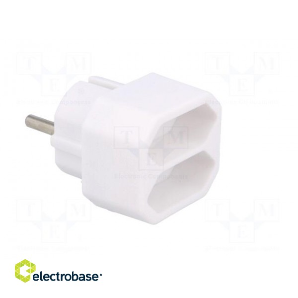 Plug socket strip: protective | Sockets: 2 | Colour: white image 8