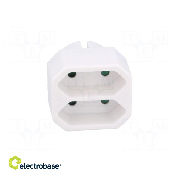 Plug socket strip: protective | Sockets: 2 | Colour: white image 9