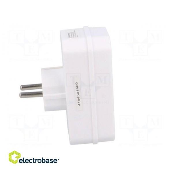 Plug socket strip: protective | Sockets: 3 | Colour: white image 7