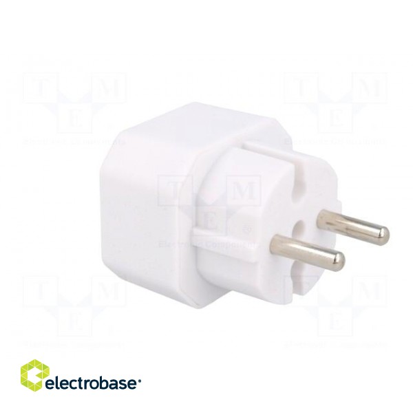 Plug socket strip: protective | Sockets: 2 | Colour: white фото 4