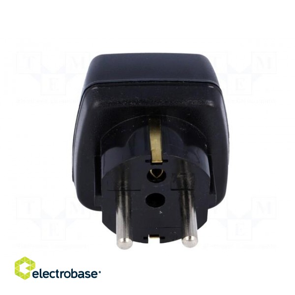 Transition: adapter | 2P+PE | 230VAC | 15A | black | PIN: 3 image 5
