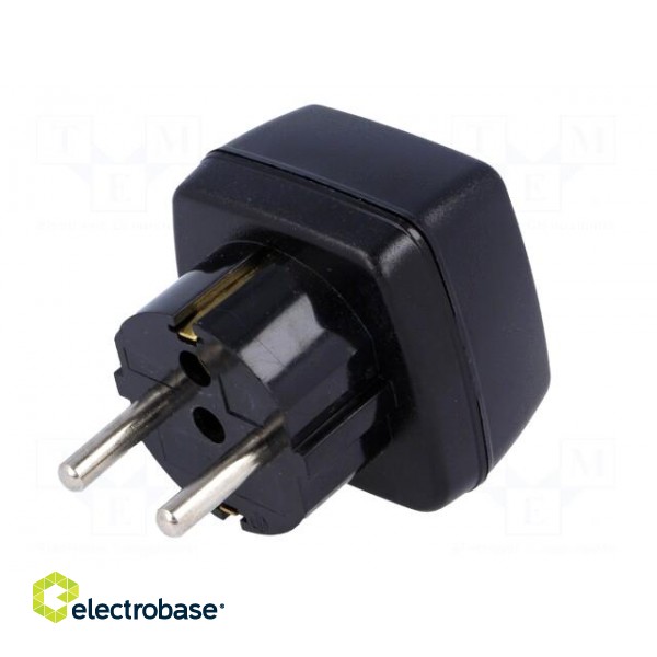 Transition: adapter | 2P+PE | 230VAC | 15A | black | PIN: 3 image 6