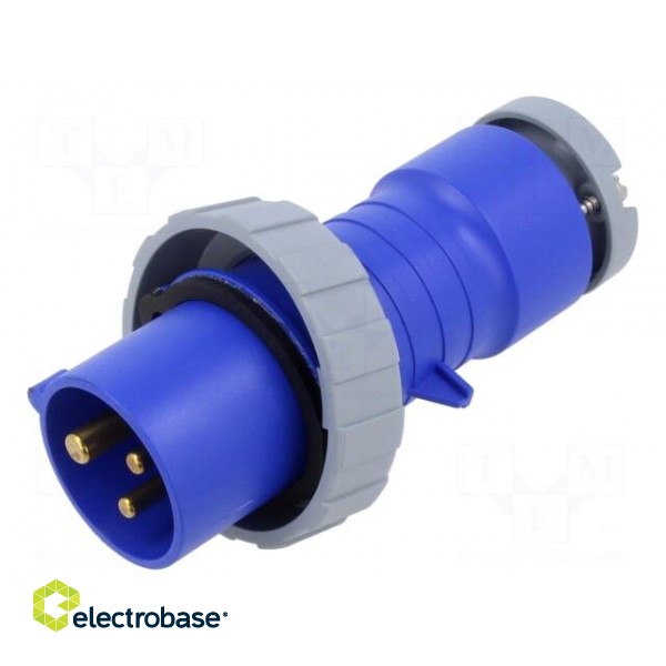 Connector: AC supply 3-phase | plug | male | 16A | 250VAC | IEC 60309