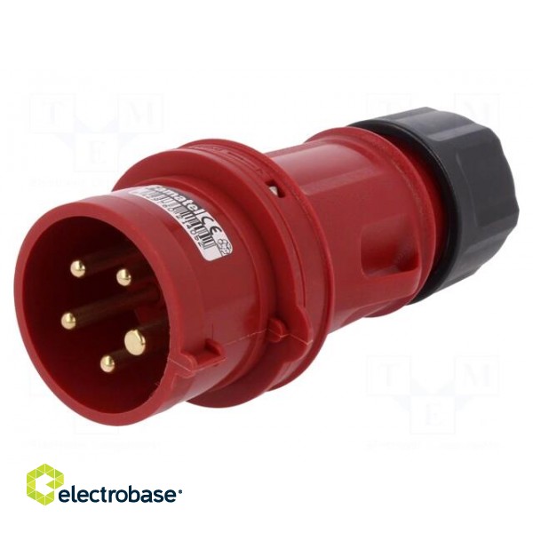 Connector: AC supply 3-phase | plug | male | 16A | 380/415VAC | IP44 paveikslėlis 1