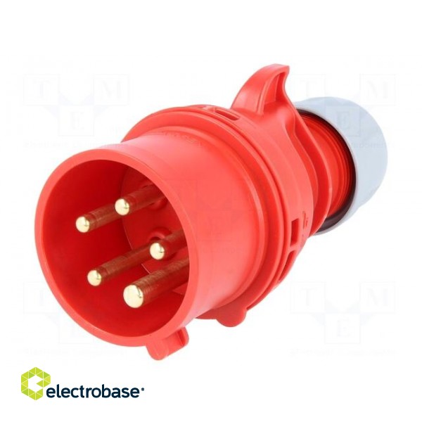 Connector: AC supply 3-phase | plug | male | 16A | 400VAC | IEC 60309 фото 1