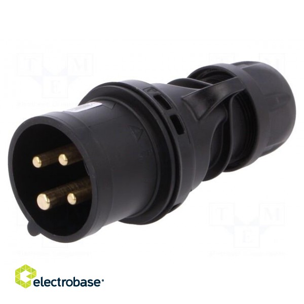 Connector: AC supply 3-phase | plug | male | 16A | 400VAC | IP44 | PIN: 4 image 1