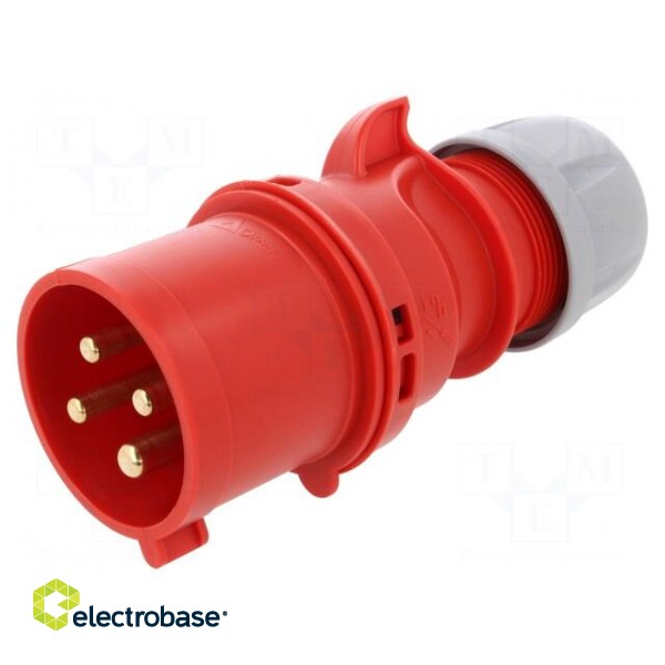 Connector: AC supply 3-phase | plug | male | 32A | 400VAC | IEC 60309 image 1
