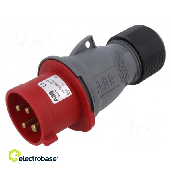 Connector: AC supply 3-phase | plug | male | 32A | 415VAC | IEC 60309