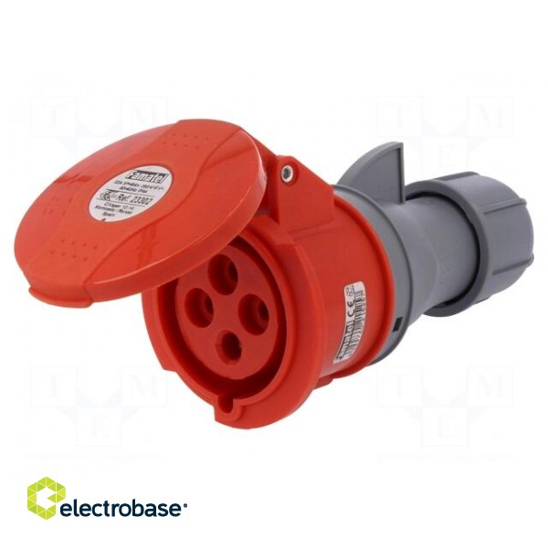 Connector: AC supply 3-phase | socket | female | 32A | 380/415VAC фото 1
