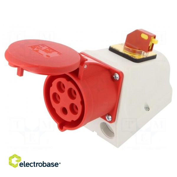 Connector: AC supply 3-phase | socket | female | 32A | 400VAC | IP44 image 1
