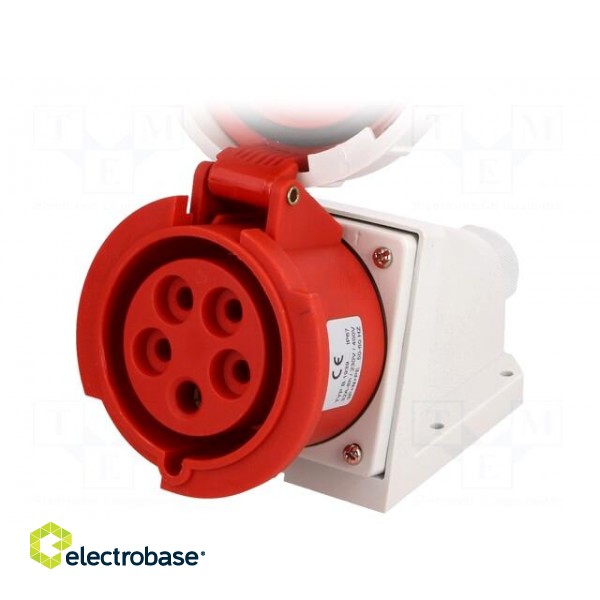 Connector: AC supply 3-phase | socket | female | 32A | 400VAC | IP67 image 1