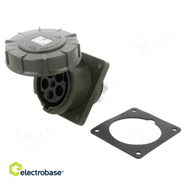 Connector: AC supply 3-phase | socket | female | 63A | 400VAC | IP67 paveikslėlis 1