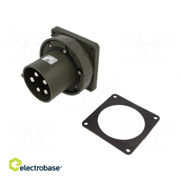Connector: AC supply 3-phase | socket | male | 125A | 400VAC | IP67 фото 1