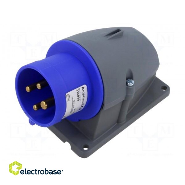Connector: AC supply 3-phase | socket | male | 16A | 250VAC | IEC 60309
