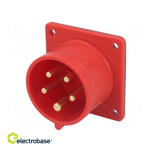 Connector: AC supply 3-phase | socket | male | 16A | 400VAC | IEC 60309 image 1