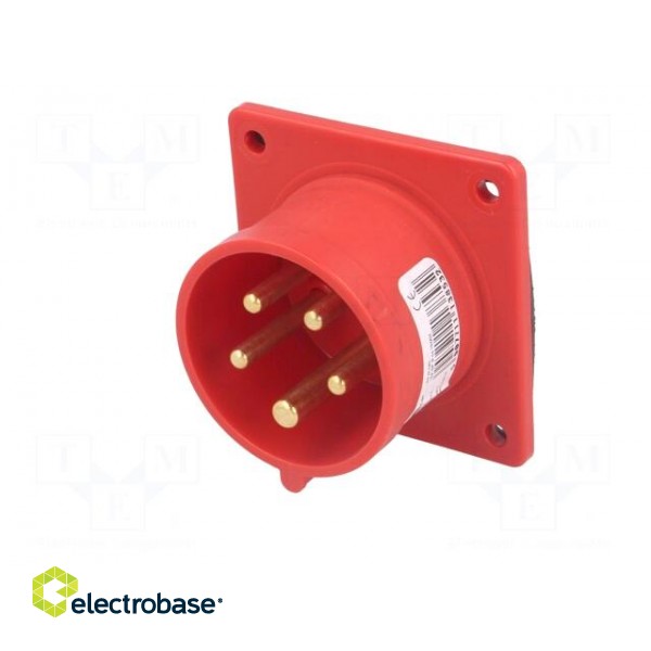 Connector: AC supply 3-phase | socket | male | 16A | 400VAC | IEC 60309 фото 2