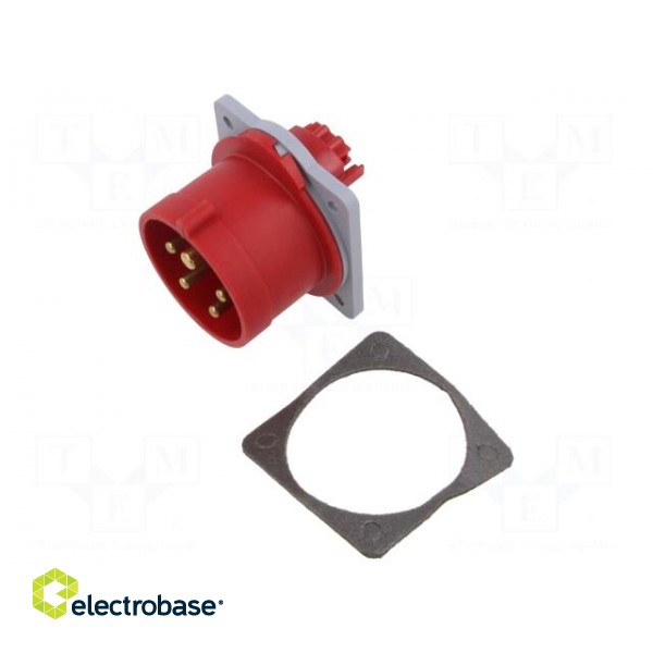 Connector: AC supply 3-phase | socket | male | 16A | 415VAC | IEC 60309